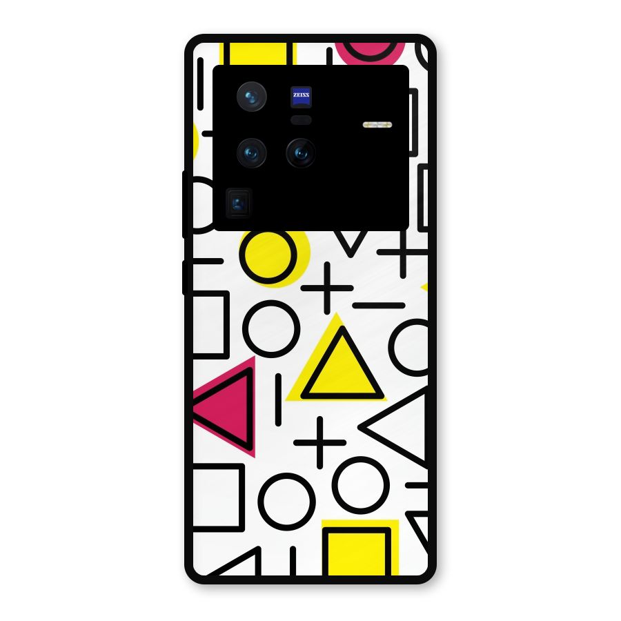 Geometry Pattern Metal Back Case for Vivo X80 Pro