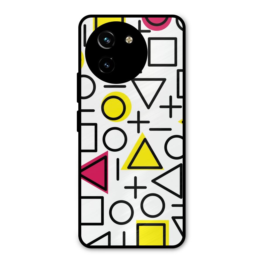 Geometry Pattern Metal Back Case for Vivo Y200i