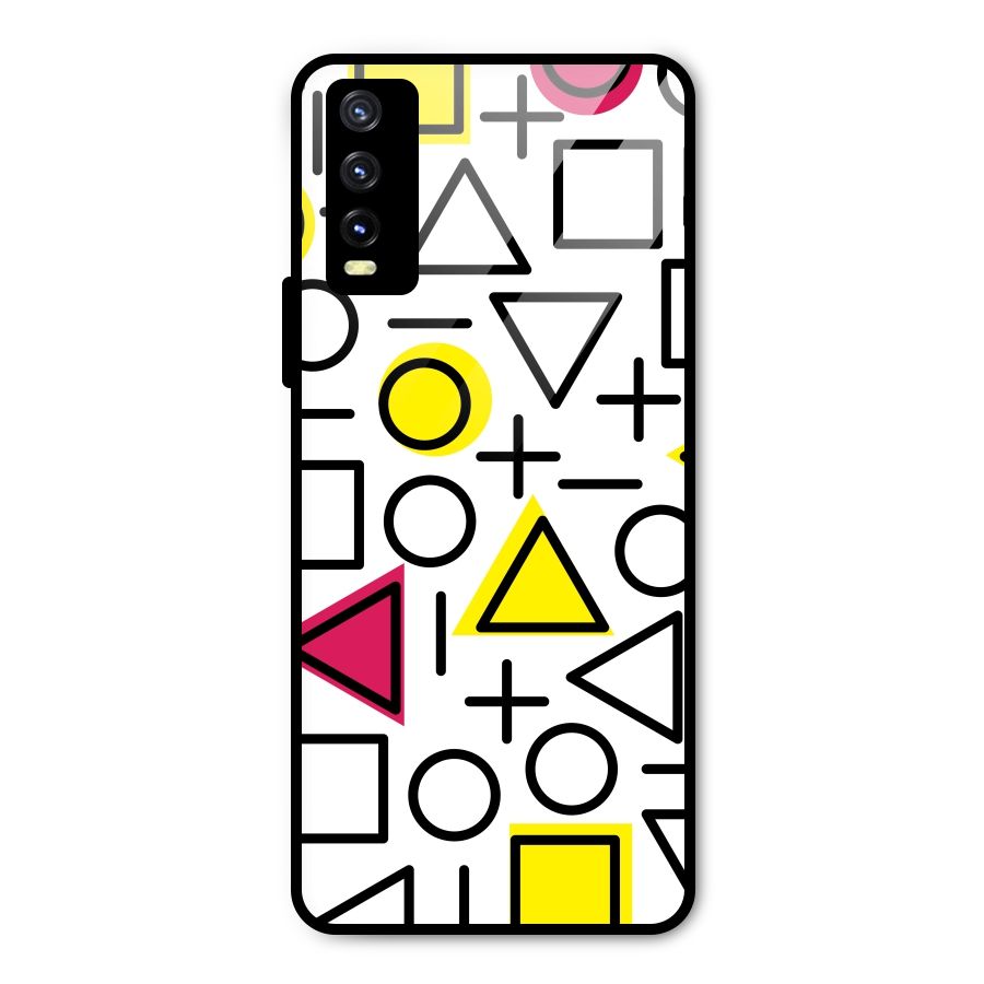 Geometry Pattern Metal Back Case for Vivo Y20 2021