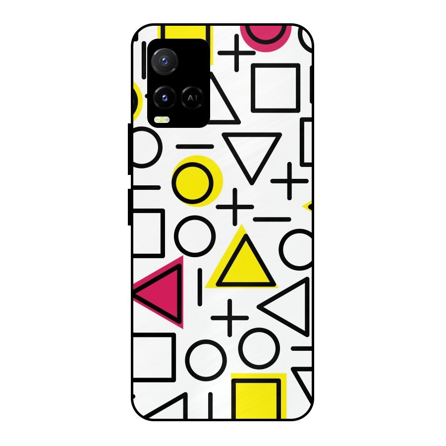 Geometry Pattern Metal Back Case for Vivo Y21