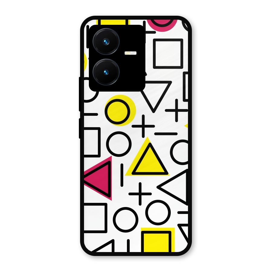 Geometry Pattern Metal Back Case for Vivo Y22