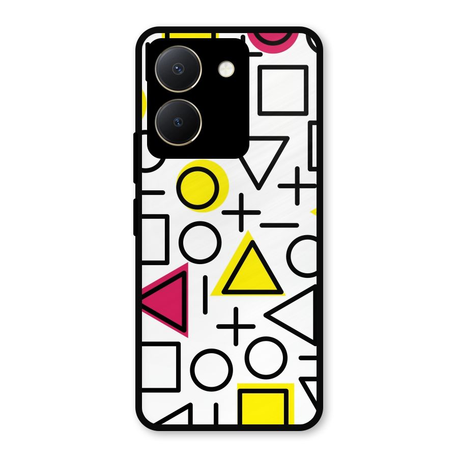 Geometry Pattern Metal Back Case for Vivo Y36