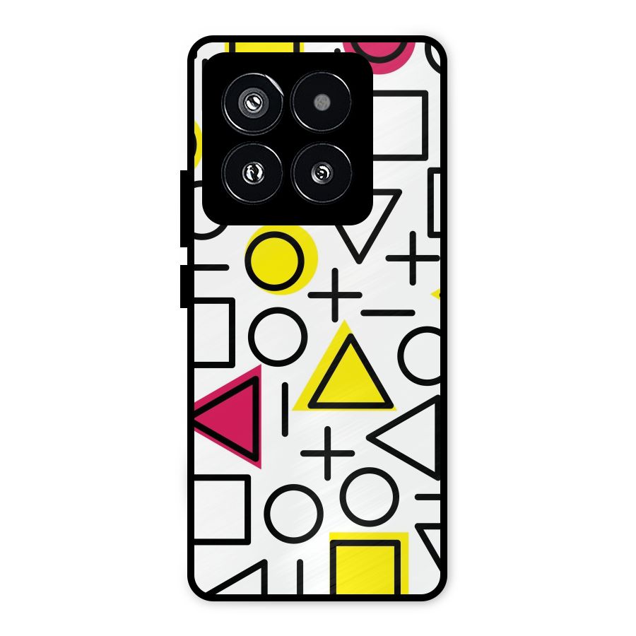 Geometry Pattern Metal Back Case for Xiaomi 14 Pro