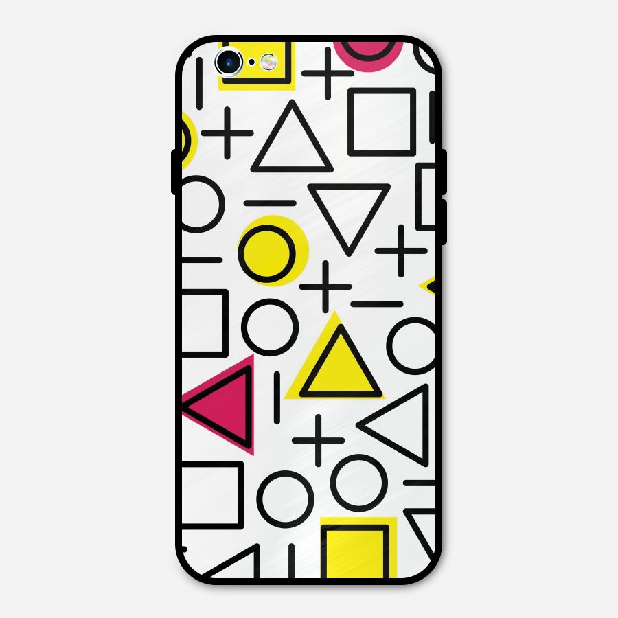 Geometry Pattern Metal Back Case for iPhone 6 6s