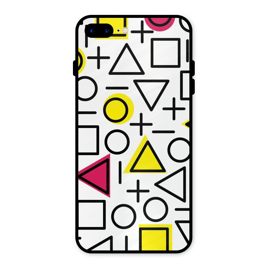 Geometry Pattern Metal Back Case for iPhone 8 Plus