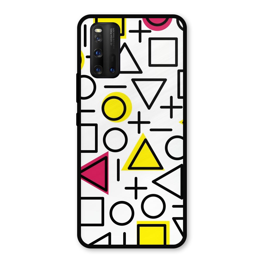 Geometry Pattern Metal Back Case for iQOO 3