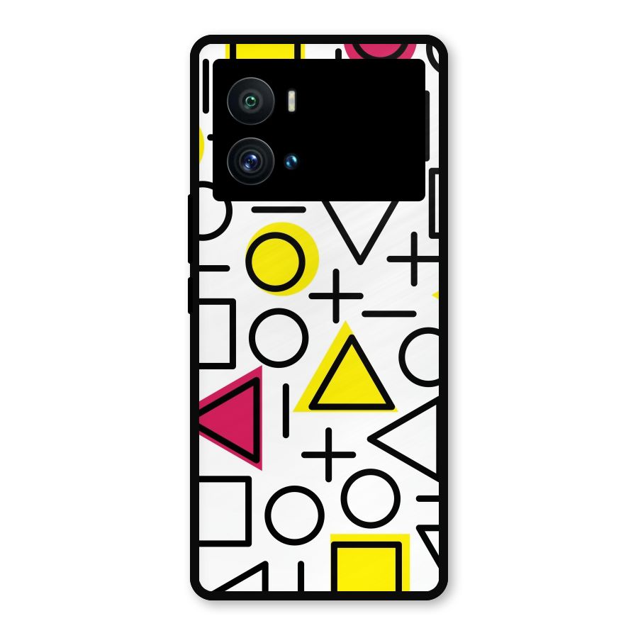 Geometry Pattern Metal Back Case for iQOO 9 Pro