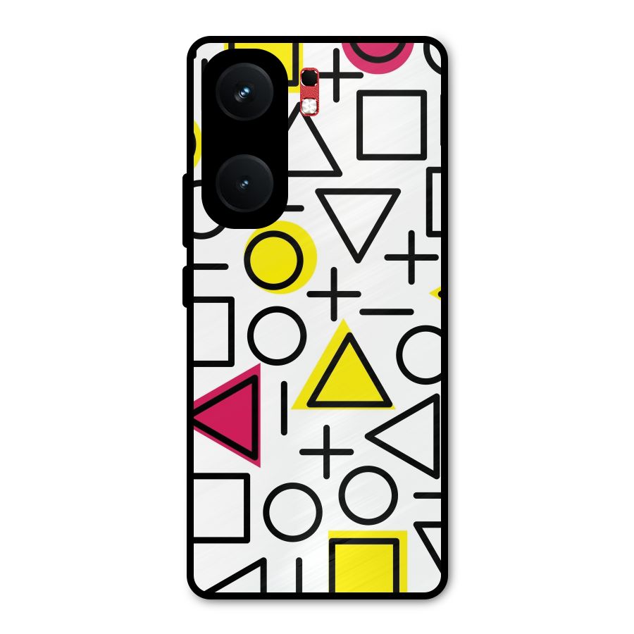 Geometry Pattern Metal Back Case for iQOO Neo 9 Pro