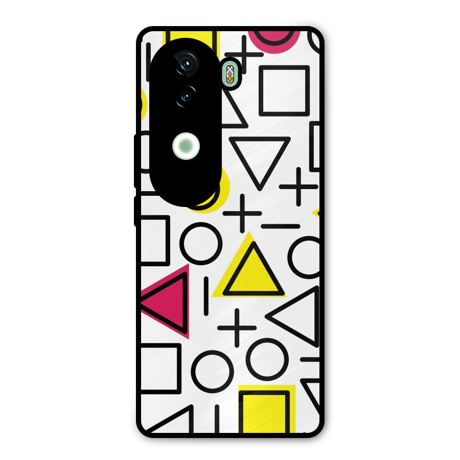 Geometry Pattern Metal Back Case for iQOO Z9s