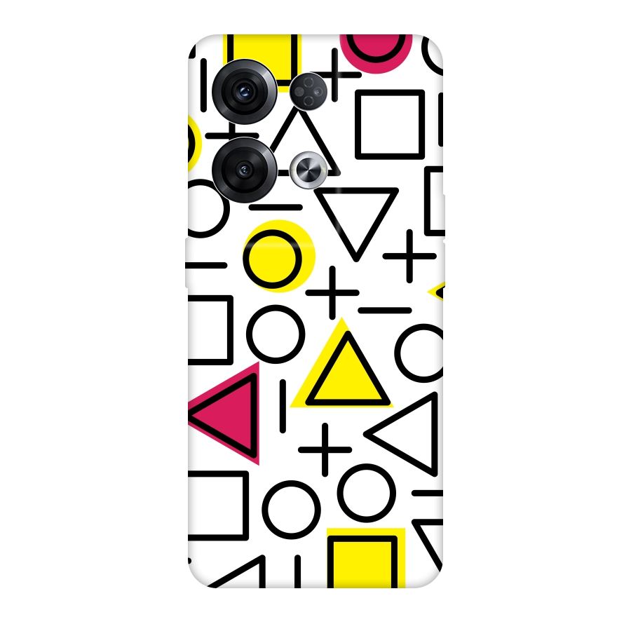 Geometry Pattern Original Polycarbonate Back Case for Oppo Reno8 Pro 5G