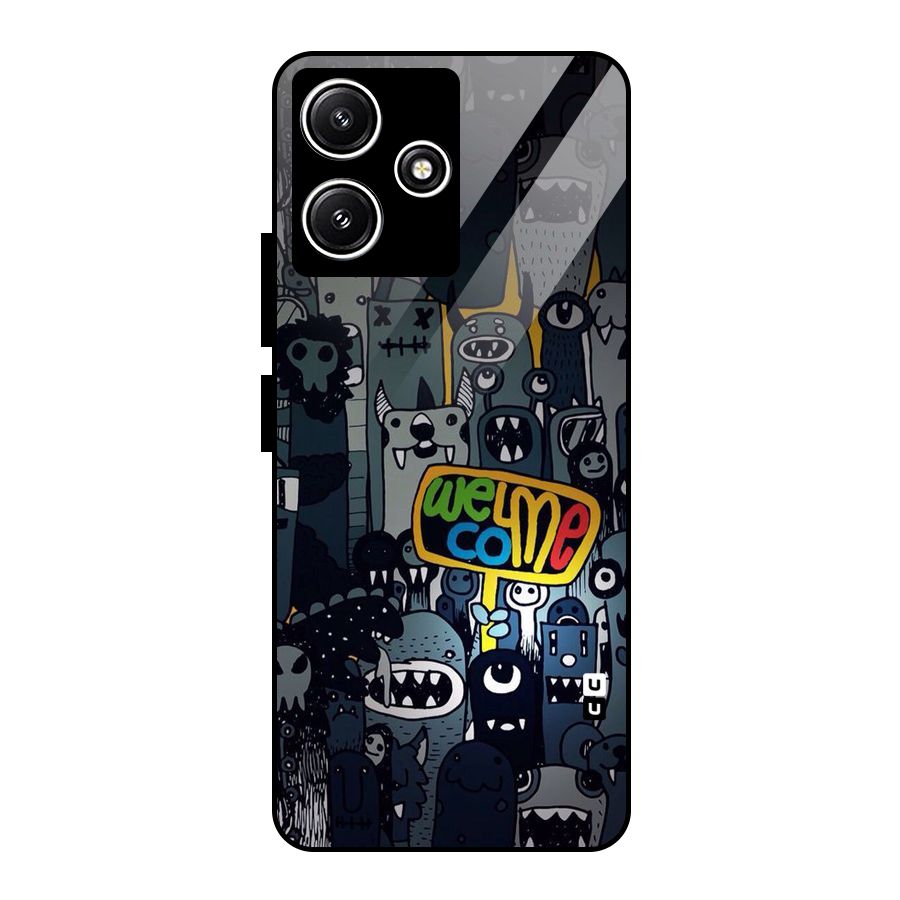 Ghost Welcome Glass Back Case for Poco M6 Pro