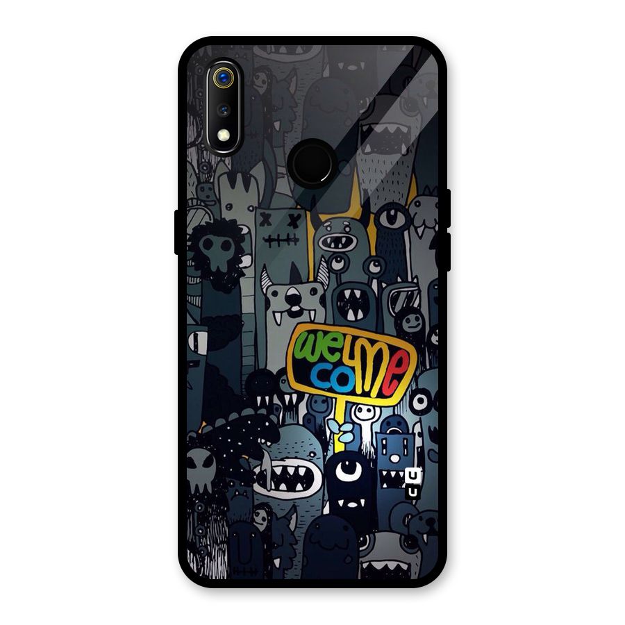 Ghost Welcome Glass Back Case for Realme 3