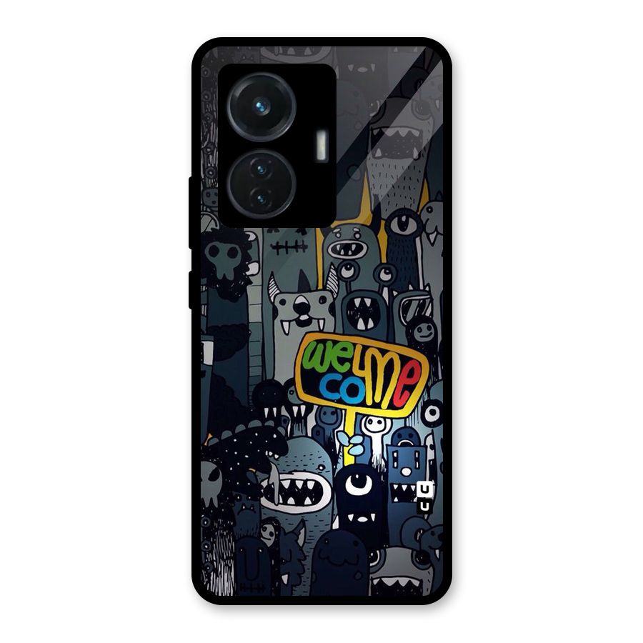 Ghost Welcome Glass Back Case for Vivo T1 44W