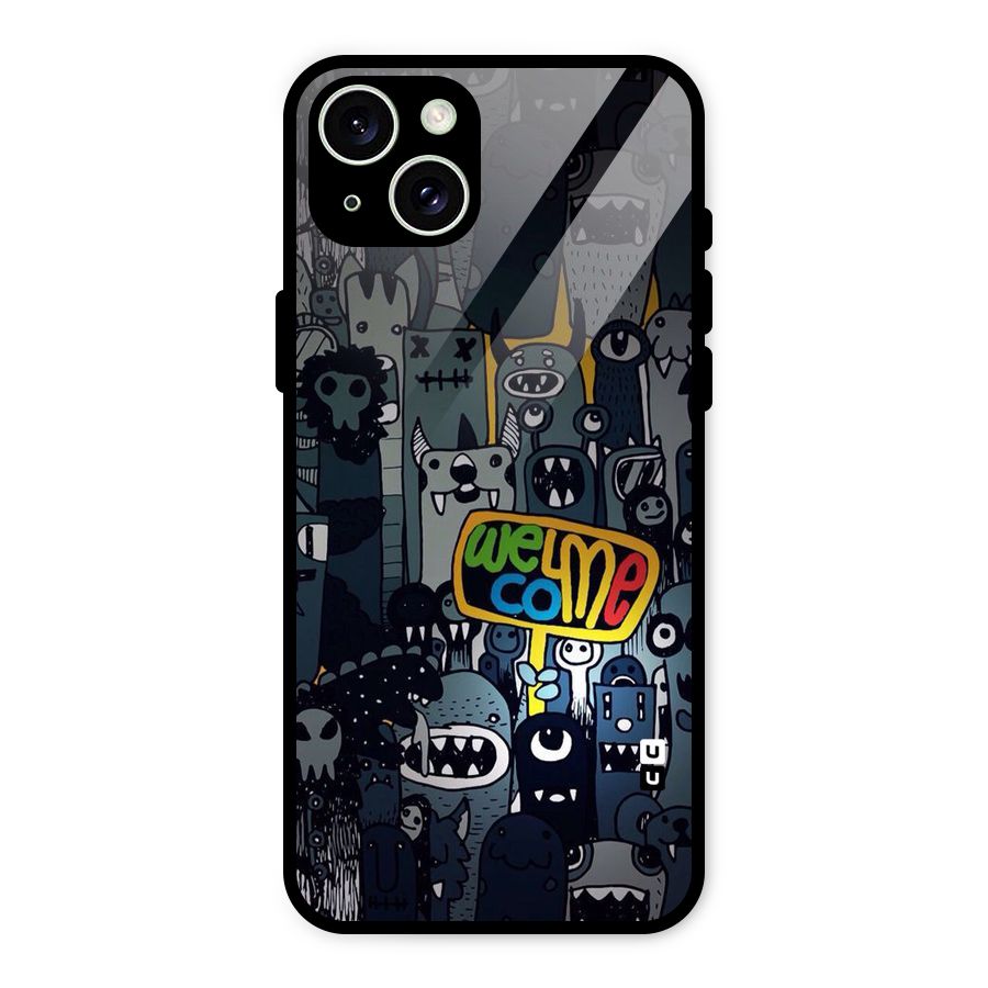 Ghost Welcome Glass Back Case for iPhone 15 Plus