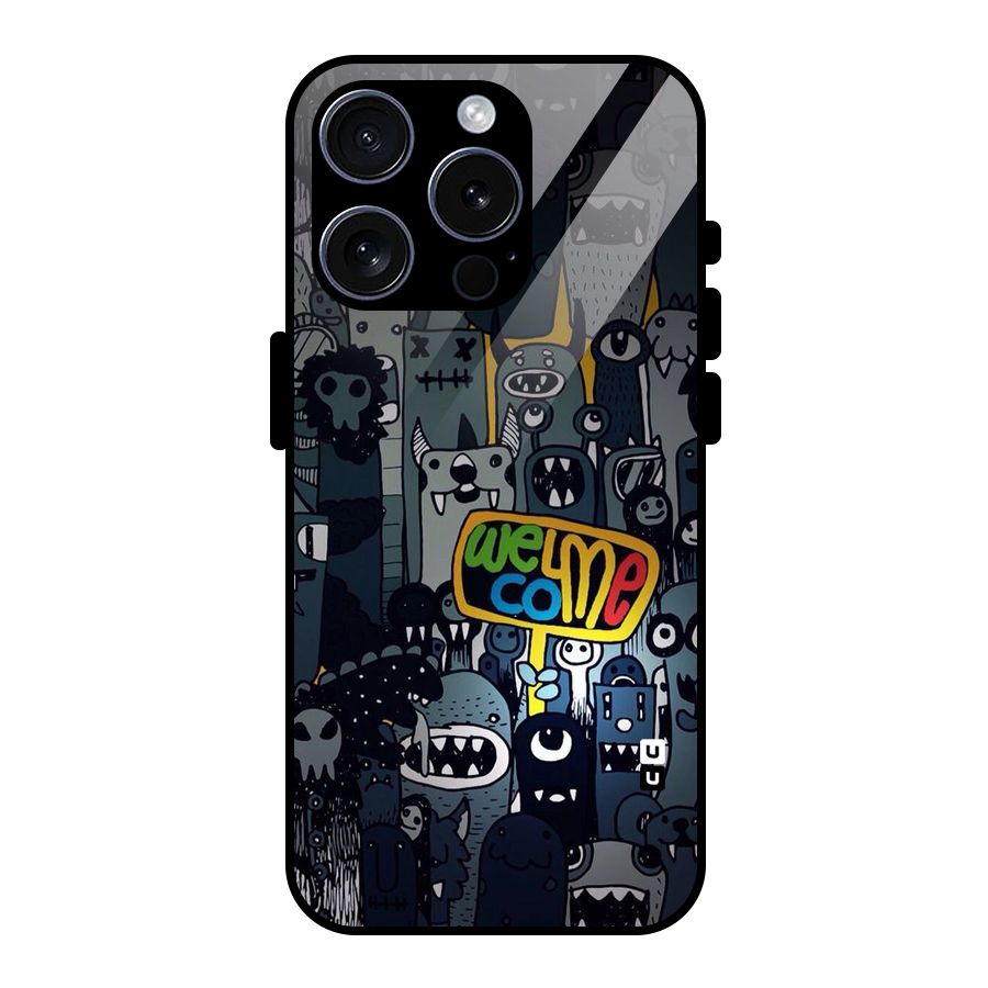 Ghost Welcome Glass Back Case for iPhone 15 Pro
