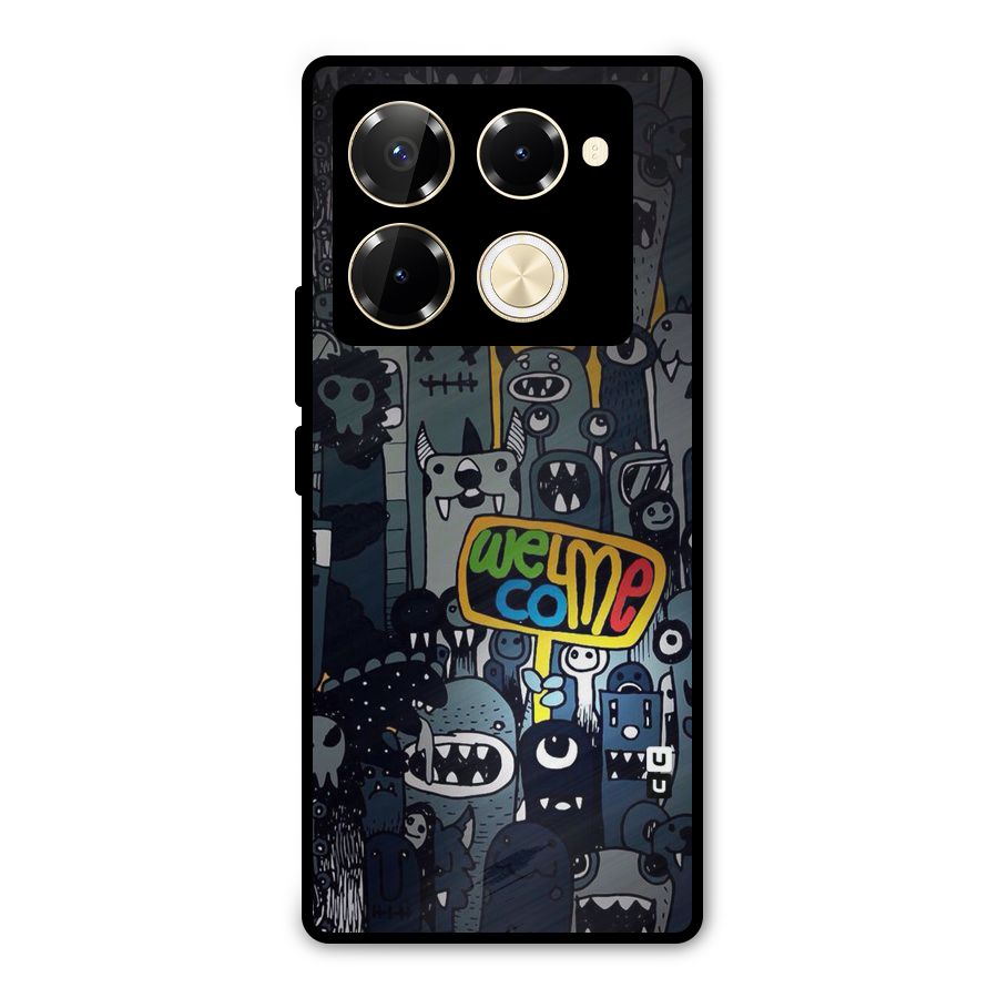Ghost Welcome Metal Back Case for Infinix Note 40 Pro Plus