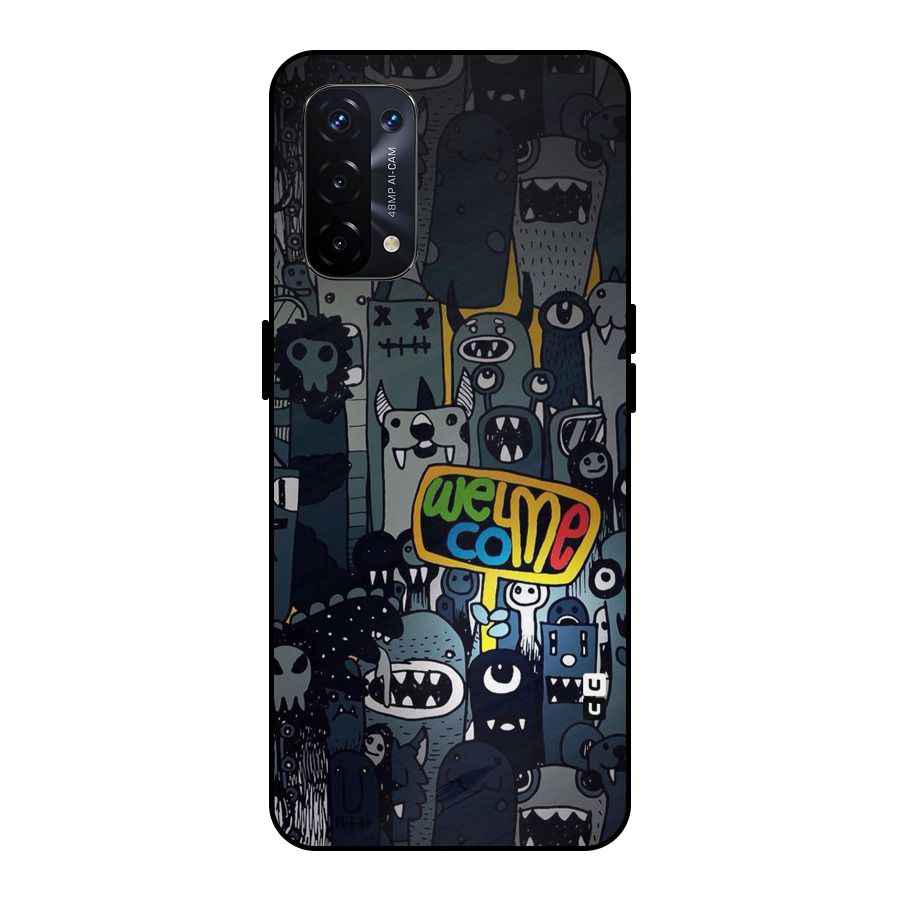 Ghost Welcome Metal Back Case for Oppo A74 5G