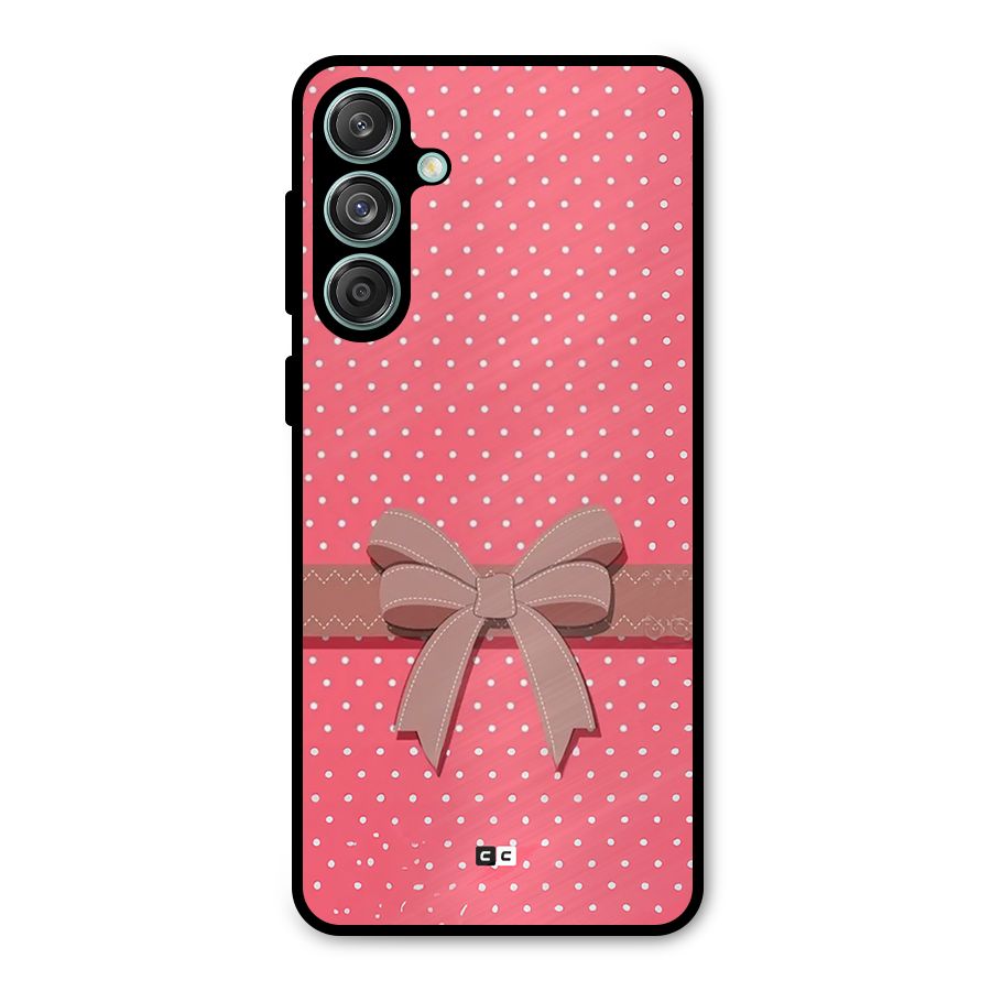 Gift Ribbon Metal Back Case for Galaxy M55 5G