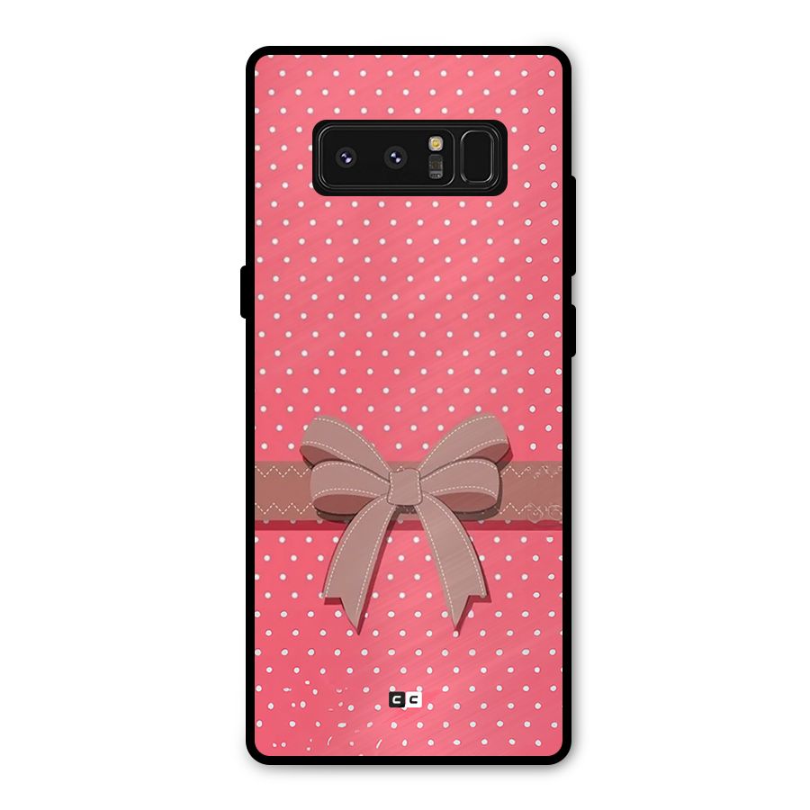 Gift Ribbon Metal Back Case for Galaxy Note 8
