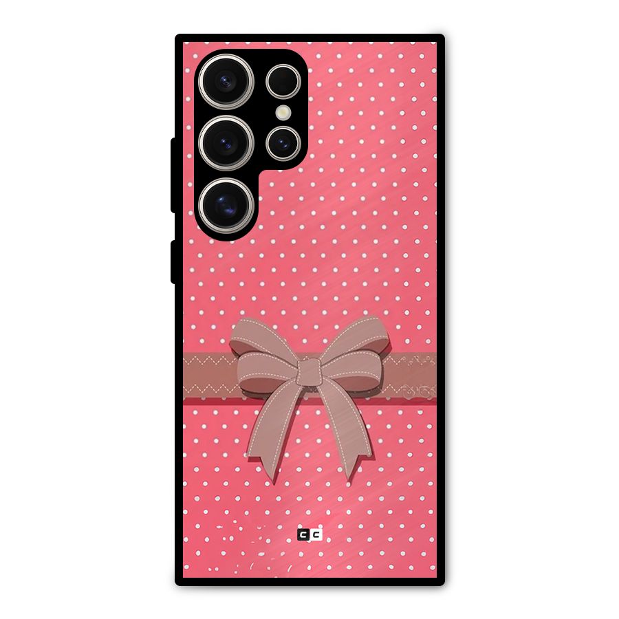 Gift Ribbon Metal Back Case for Galaxy S24 Ultra
