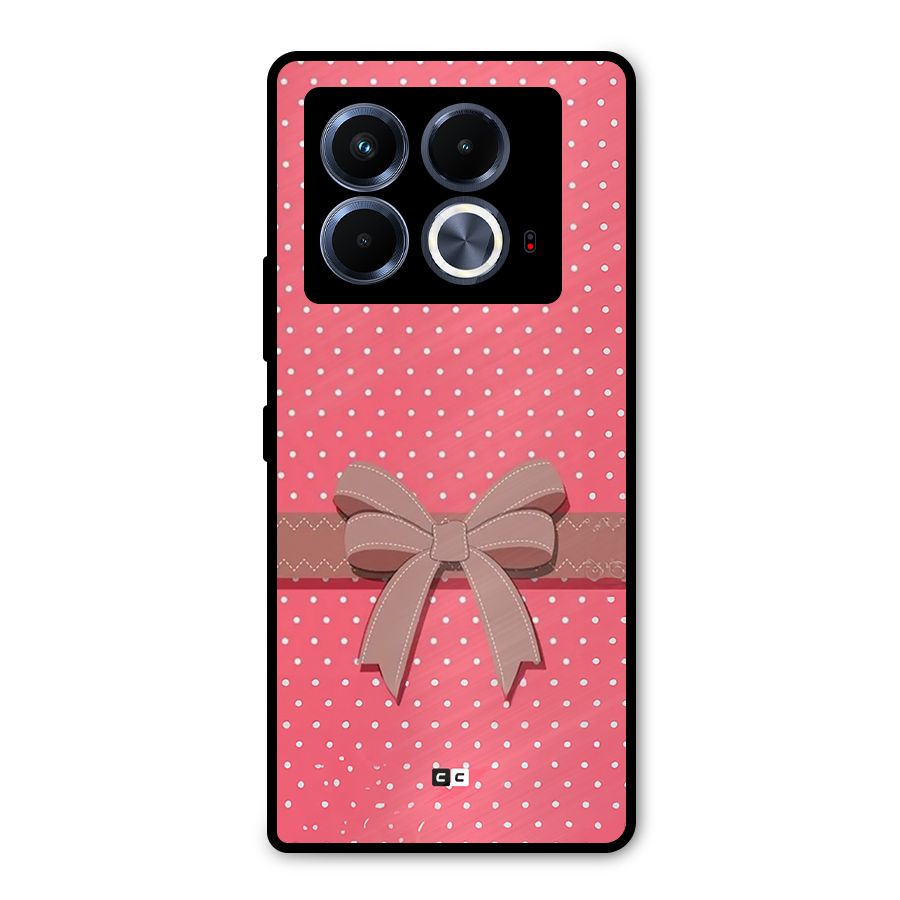 Gift Ribbon Metal Back Case for Infinix Note 40 5G