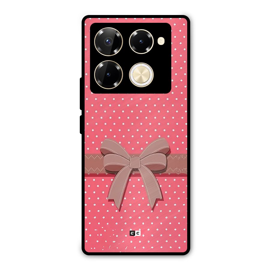 Gift Ribbon Metal Back Case for Infinix Note 40 Pro