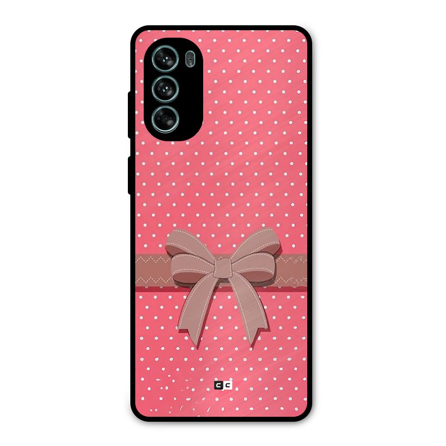 Gift Ribbon Metal Back Case for Moto G62