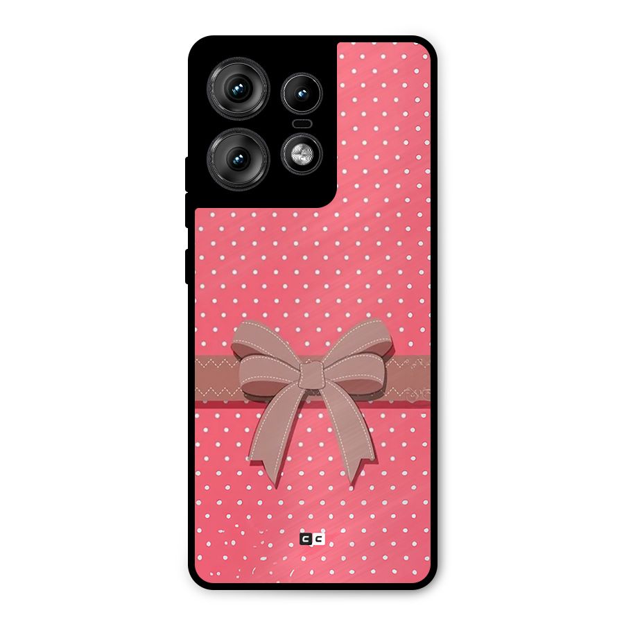 Gift Ribbon Metal Back Case for Motorola Edge 50 Pro