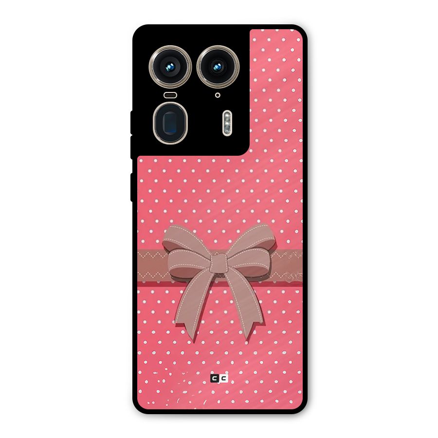 Gift Ribbon Metal Back Case for Motorola Edge 50 Ultra