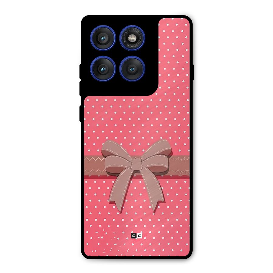 Gift Ribbon Metal Back Case for Motorola Edge 60 Pro