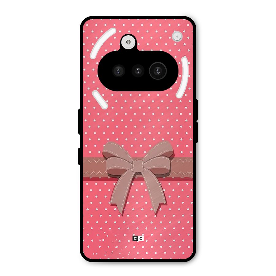 Gift Ribbon Metal Back Case for Nothing Phone 3a