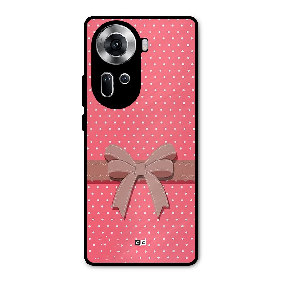 Gift Ribbon Metal Back Case for Oppo Reno11 5G