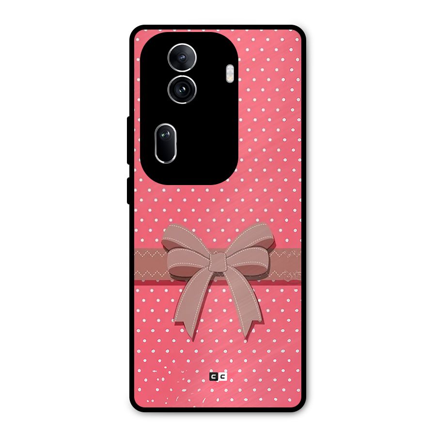 Gift Ribbon Metal Back Case for Oppo Reno11 Pro 5G