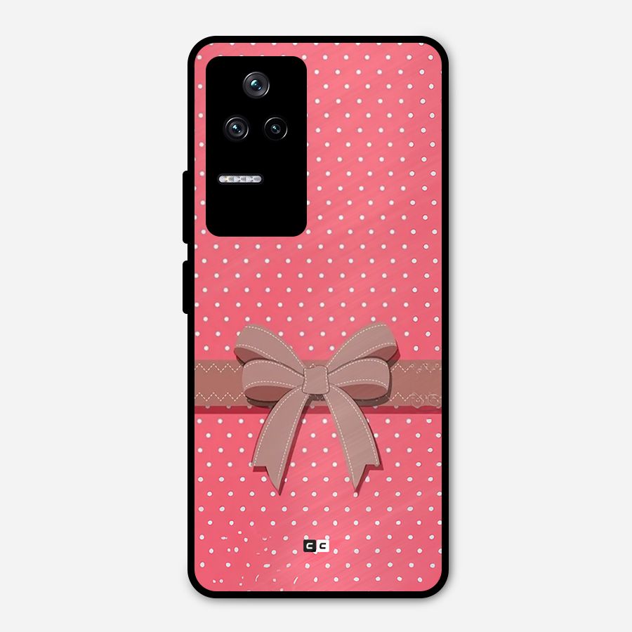 Gift Ribbon Metal Back Case for Poco F4 5G