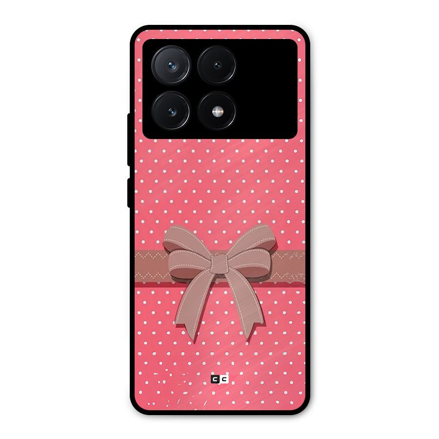 Gift Ribbon Metal Back Case for Poco X6 Pro