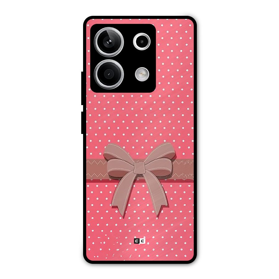Gift Ribbon Metal Back Case for Redmi Note 13 5G