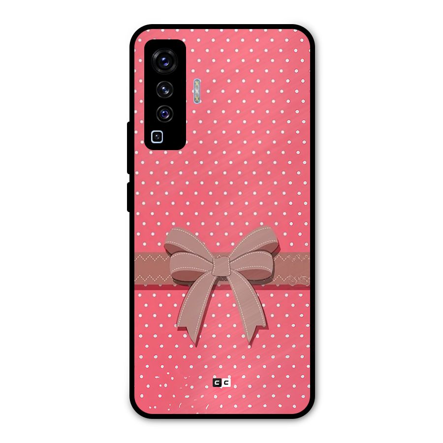 Gift Ribbon Metal Back Case for Vivo X50