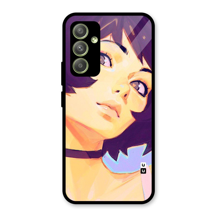 Girl Face Art Glass Back Case for Galaxy A54