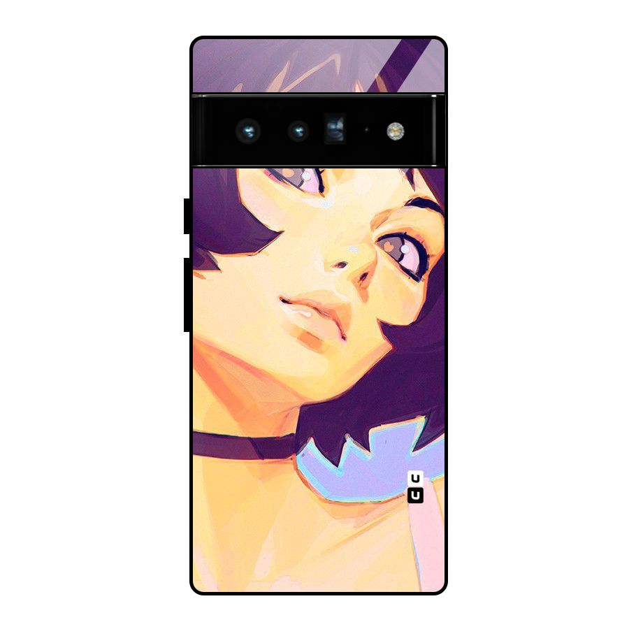 Girl Face Art Glass Back Case for Google Pixel 6 Pro
