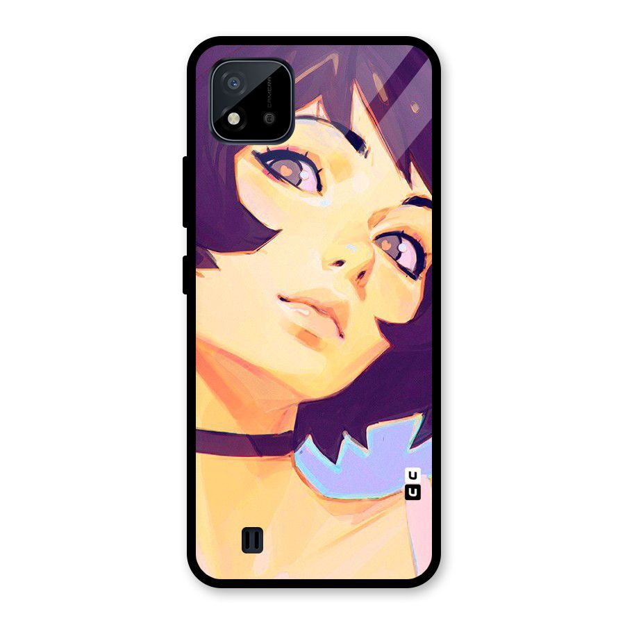 Girl Face Art Glass Back Case for Realme C11 2021