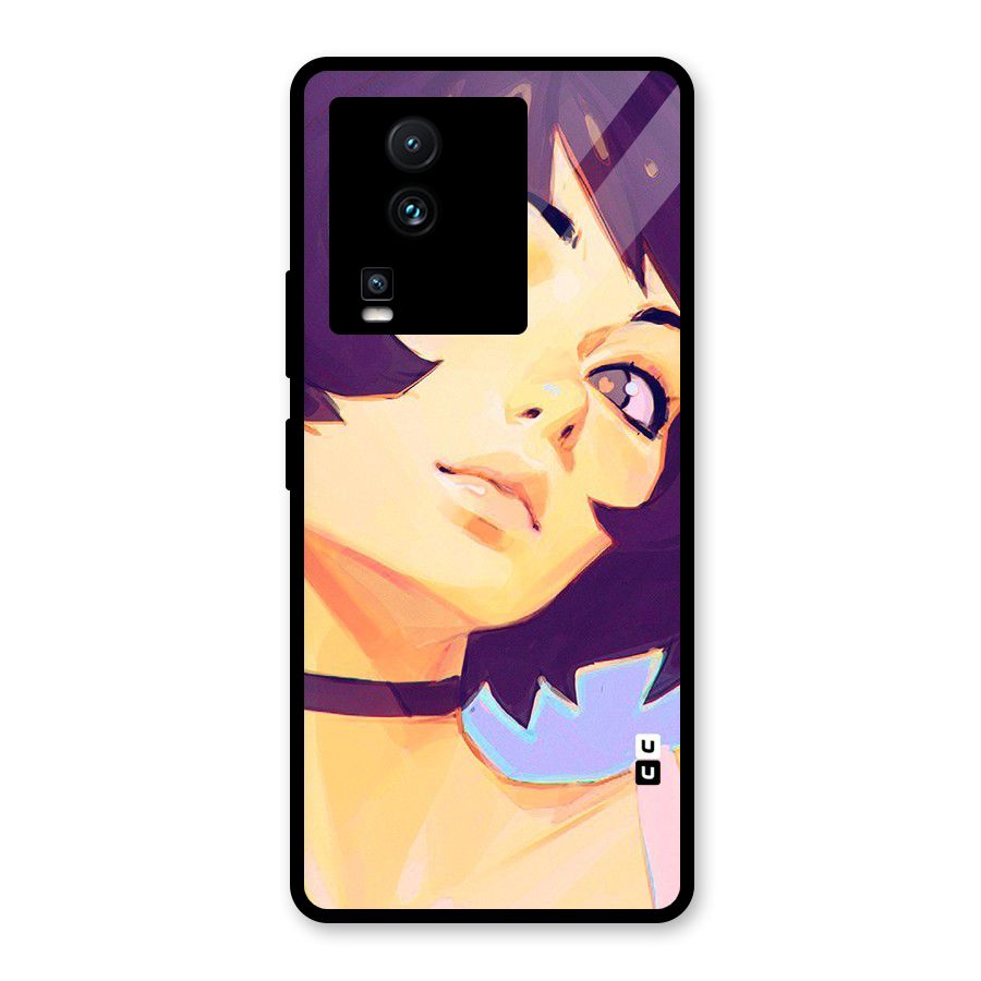 Girl Face Art Glass Back Case for Vivo iQOO Neo 7