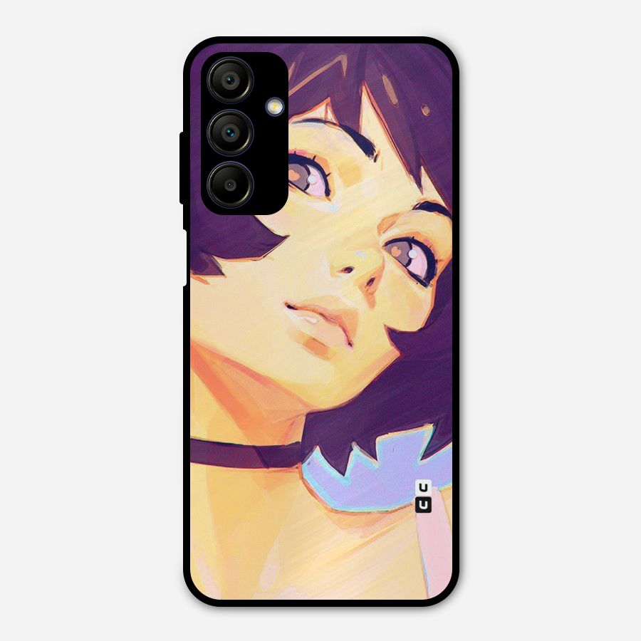 Girl Face Art Metal Back Case for Galaxy A15 5G