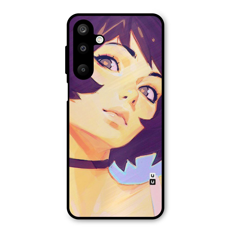 Girl Face Art Metal Back Case for Galaxy M16
