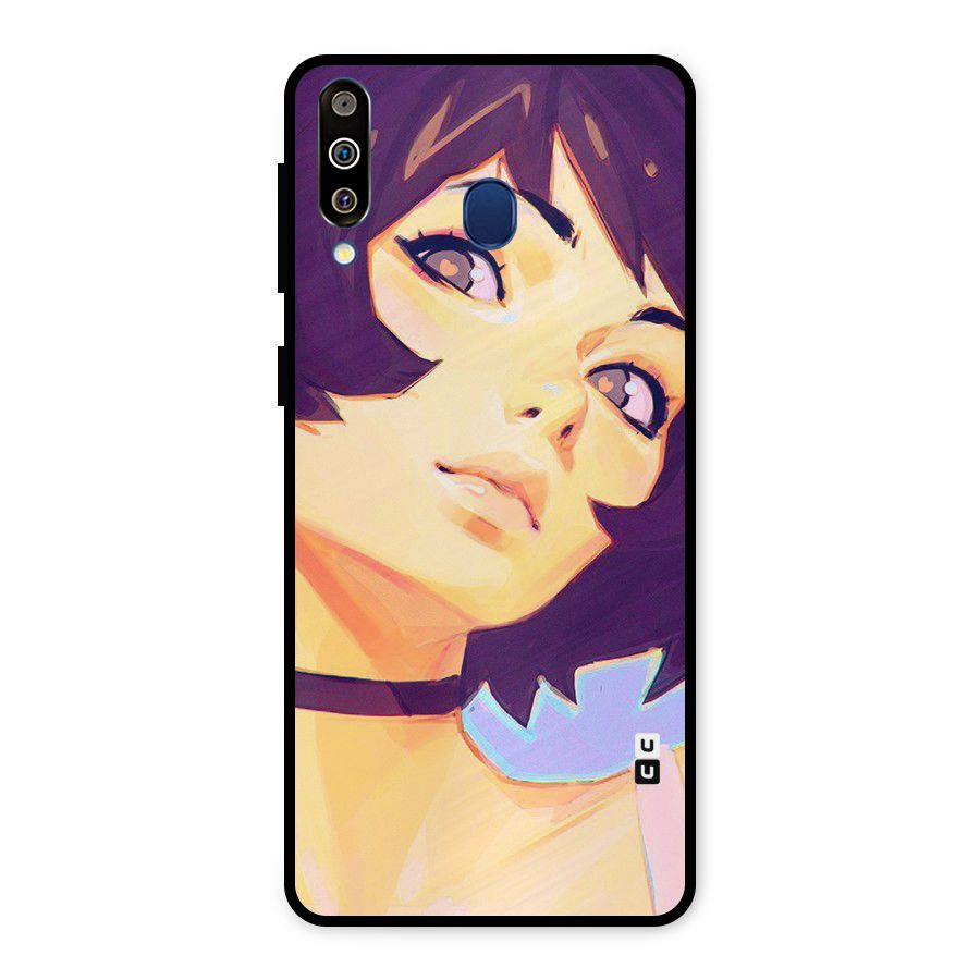 Girl Face Art Metal Back Case for Galaxy M30