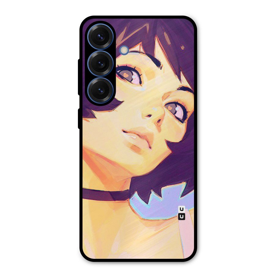 Girl Face Art Metal Back Case for Galaxy S25