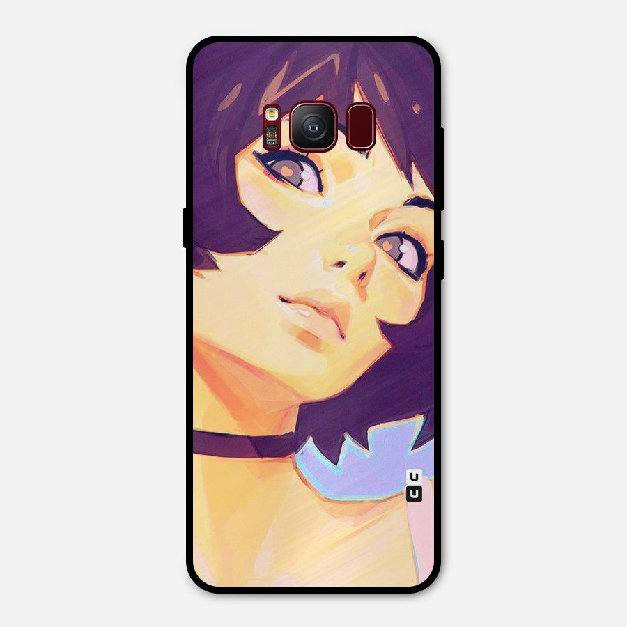 Girl Face Art Metal Back Case for Galaxy S8