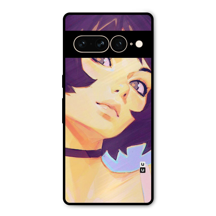 Girl Face Art Metal Back Case for Google Pixel 7 Pro