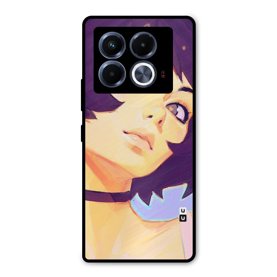 Girl Face Art Metal Back Case for Infinix Note 40 5G