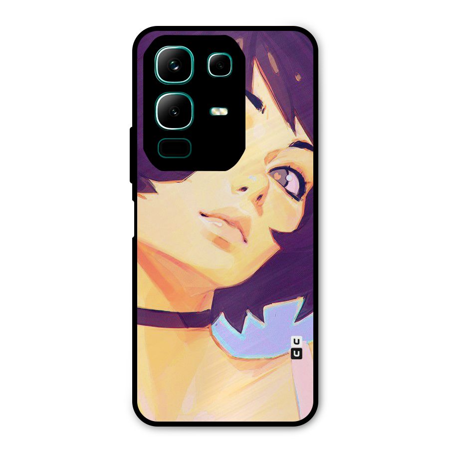 Girl Face Art Metal Back Case for Infinix Note 50x