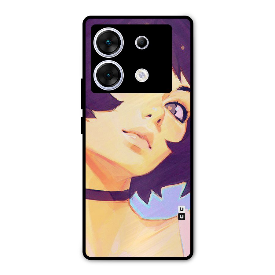 Girl Face Art Metal Back Case for Infinix Zero 30 5G